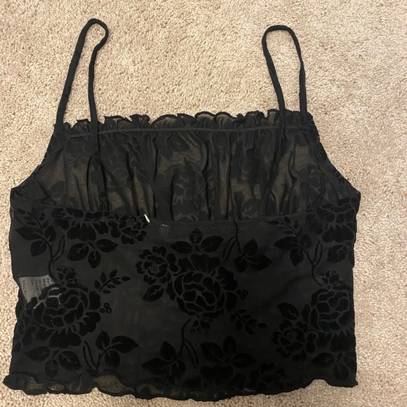 Floral black print tank top - Picture 4 of 4